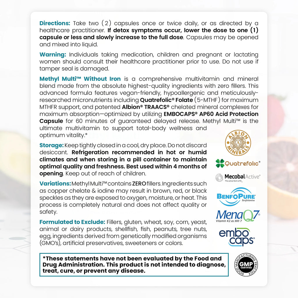 Methyl Multi without Iron