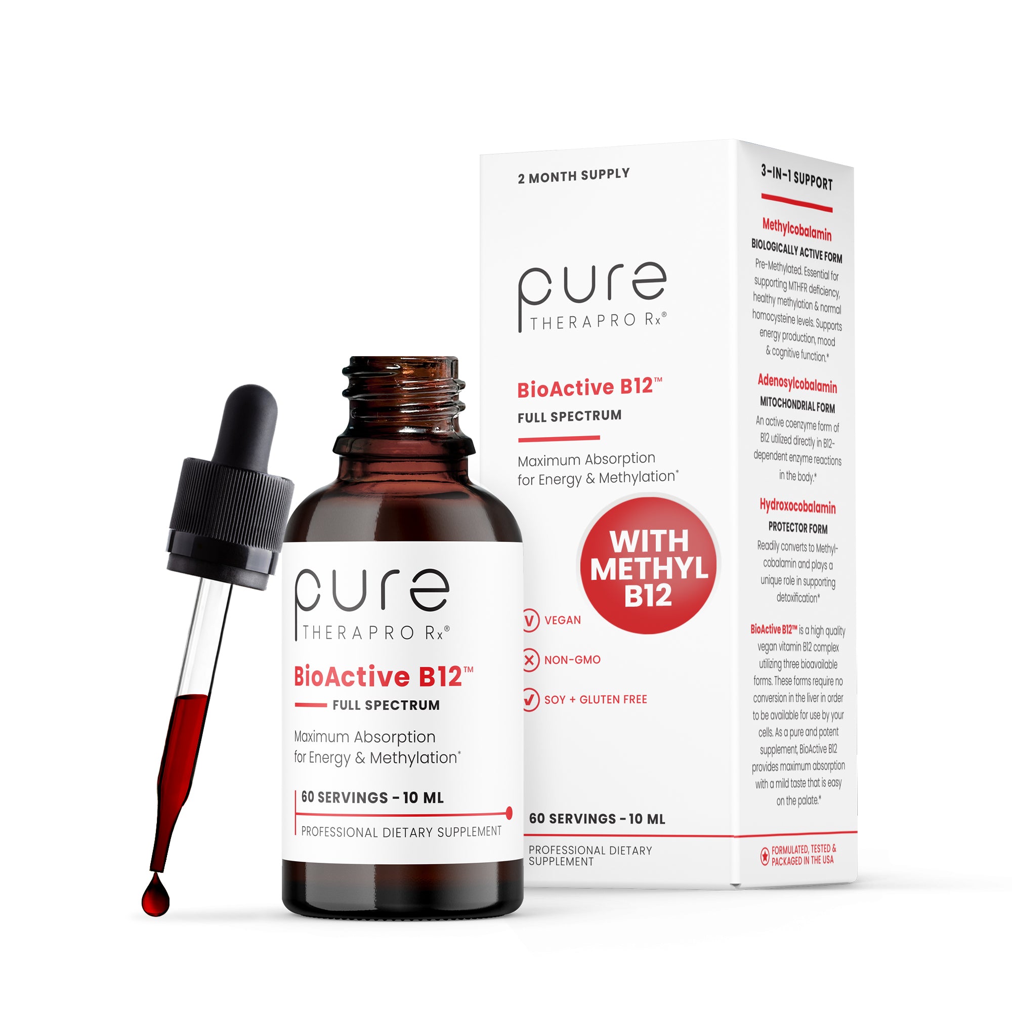 Liquid Drops: 10 ml or 20 ml | 5,000 mcg Per Serving | 3 Bioactive ...